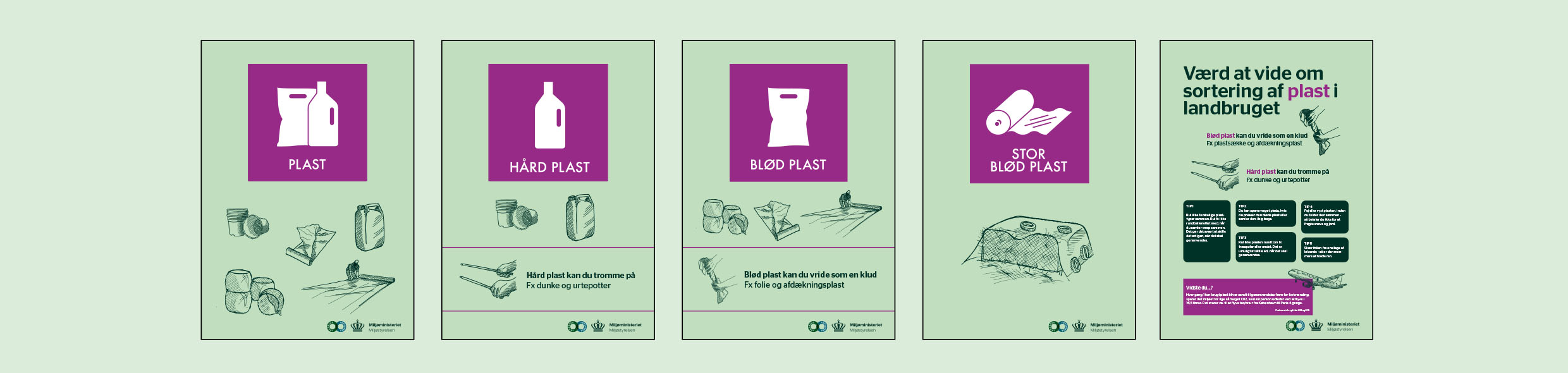 Illustration til sortering af plast